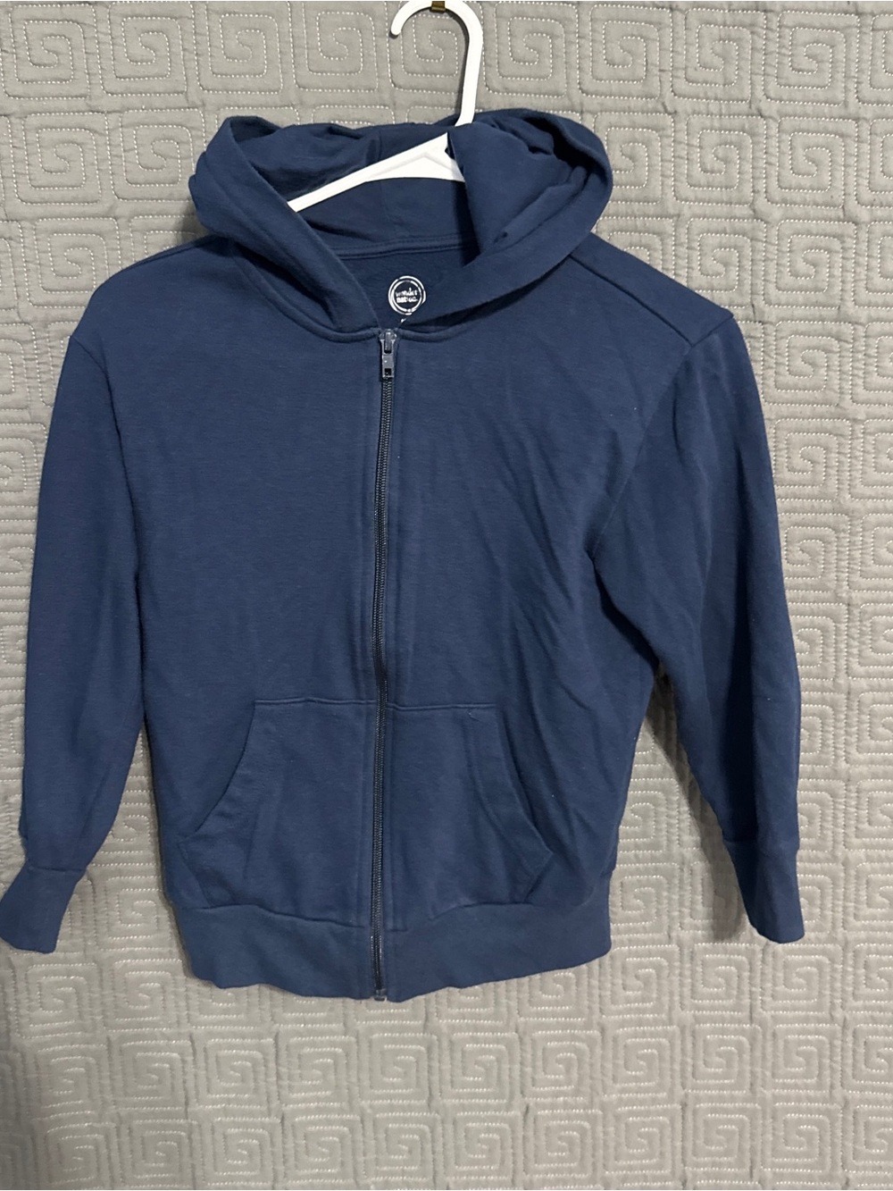 Wonder Nation Kids Full Zip Hoodie Sweatshirt Navy Blue Size M 8 Youth Fleece
